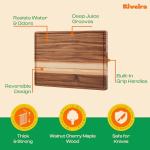 Riveira Large Wooden Cutting Board with Juice Grooves