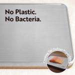 Stainless Steel Cutting Board with Wooden Top