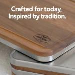 Stainless Steel Cutting Board with Wooden Top