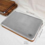 Stainless Steel Cutting Board with Wooden Top