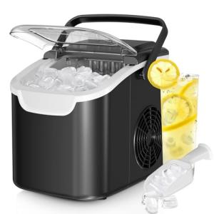 Portable Countertop Ice Maker with Custom Ice Sizes