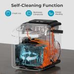 Portable Countertop Ice Maker with Custom Ice Sizes