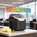 Portable Countertop Ice Maker with Custom Ice Sizes