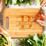 Custom Engraved Bamboo Cutting Board with Name