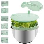 5.3Qt Stainless Steel Salad Spinner with Crank