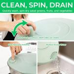 5.3Qt Stainless Steel Salad Spinner with Crank