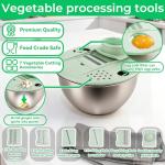 5.3Qt Stainless Steel Salad Spinner with Crank