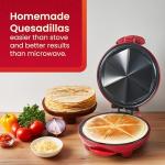 Elite Gourmet 8" Electric Quesadilla Maker in Red