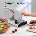 Cusimax 200W Electric Meat Slicer with Stainless Steel Blades