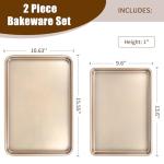 Set of 2 Nonstick Baking Sheets, Heavy Duty