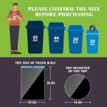 Teivio 20 Gallon Large Drawstring Trash Bags