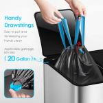 Teivio 20 Gallon Large Drawstring Trash Bags