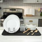 XL Black Absorbent Dish Drying Mat 18"x24