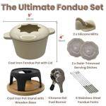 15-Piece Cast Iron Fondue Set with Accessories