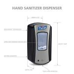 Touch-Free Purell Hand Sanitizer Dispenser in Chrome