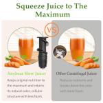 Anybear Cold Press Masticating Juicer with 5 Speeds