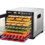 9-Tray Stainless Steel Food Dehydrator with Timer