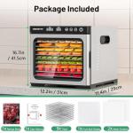 9-Tray Stainless Steel Food Dehydrator with Timer