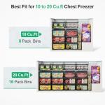 Adjustable Chest Freezer Organizer Bins - 2 Pack