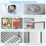 47" Upright Stainless Steel Commercial Freezer