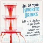 Retro Lighted 3-Tier Beverage Fountain with LED