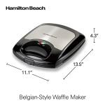 Hamilton Beach Mini Waffle Maker - Black & Stainless