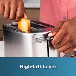 BLACK+DECKER 2-Slice Stainless Steel Toaster with Wide Slots