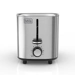 BLACK+DECKER 2-Slice Stainless Steel Toaster with Wide Slots