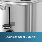 BLACK+DECKER 2-Slice Stainless Steel Toaster with Wide Slots