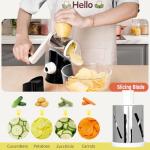 X Home Rotary Cheese Grater with 3 Blades