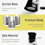 X Home Rotary Cheese Grater with 3 Blades