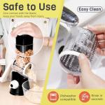X Home Rotary Cheese Grater with 3 Blades