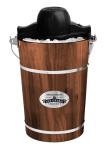 Electric Ice Cream Maker with Vintage Walnut Bucket