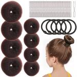 FANDAMEI Kids Hair Bun Maker Set, 4PCS