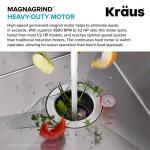 KRAUS 1/2 HP Ultra-Quiet Garbage Disposal