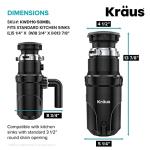 KRAUS 1/2 HP Ultra-Quiet Garbage Disposal