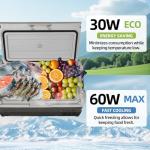 Tecnolove 12V Portable Car Fridge Freezer 32QT