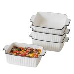 Ceramic Casserole Dishes Set of 4, 12 oz