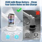 AIRROBO Cordless Electric Spin Scrubber with Adjustable Handle