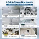 AIRROBO Cordless Electric Spin Scrubber with Adjustable Handle