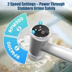 AIRROBO Cordless Electric Spin Scrubber with Adjustable Handle