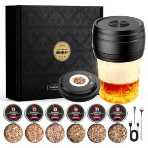 Electric Whiskey Smoker Kit with Rechargeable Lighter