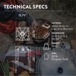 Propane Single Burner Camp Stove with Adjustable Leg