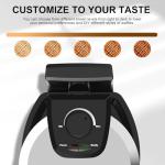 Rotating Belgian Waffle Maker with Adjustable Browning