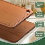Bamboo Cutting Board with Juice Grooves & Handles