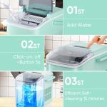 DUMOS Compact Ice Maker - Fast & Portable
