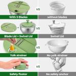 SUSTEAS Large Stainless Steel Salad Spinner and Slicer