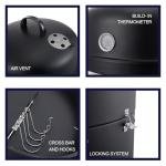 Realcook Vertical Charcoal Smoker BBQ Grill Combo