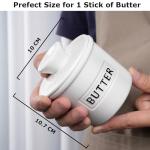 Butter Keeper Crock with Spreader - White and Black