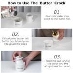 Butter Keeper Crock with Spreader - White and Black